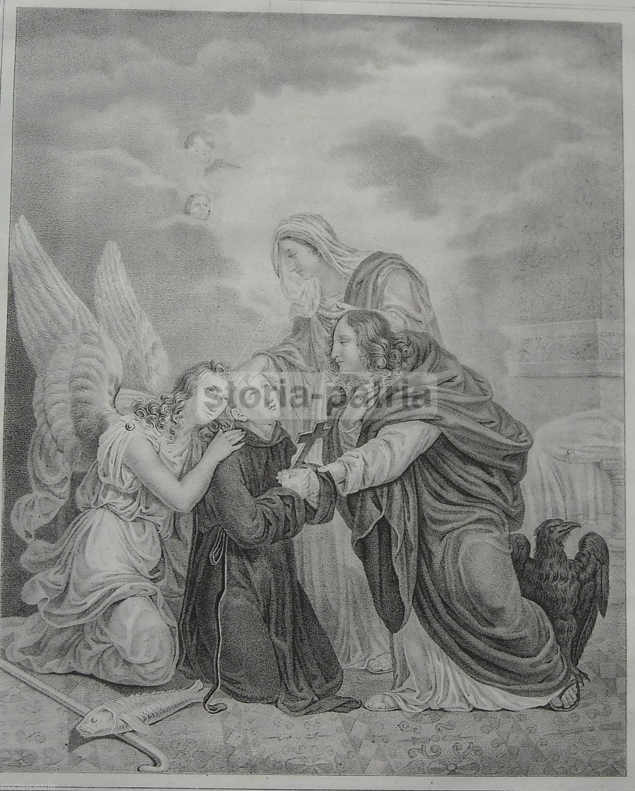 Stampa Litografica San Giovanni Di Dio Antinori Napoli 1800