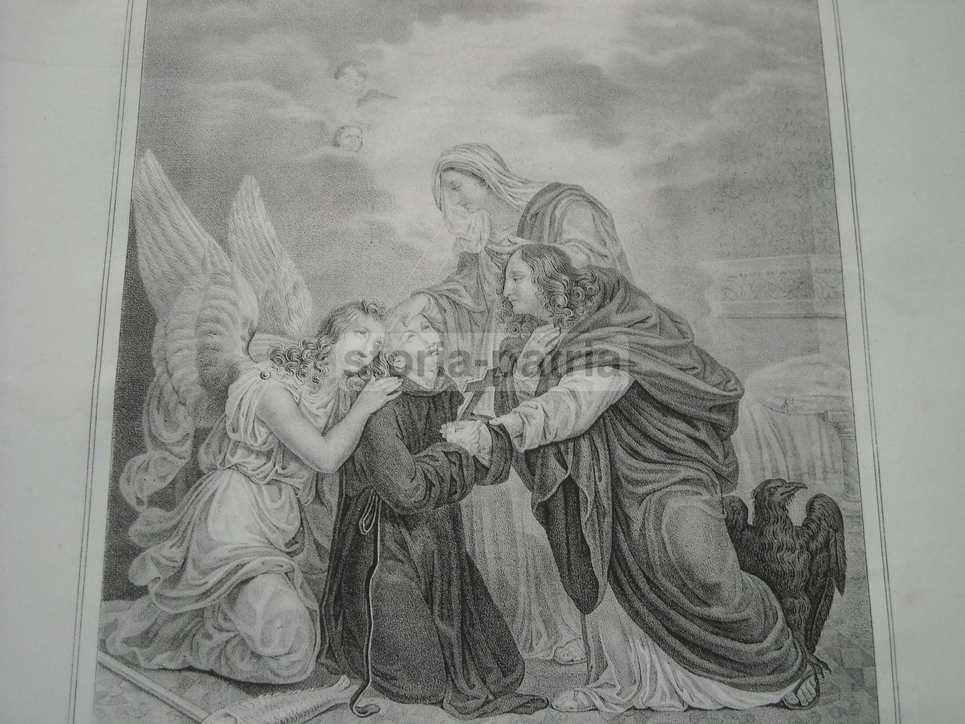 Stampa Litografica San Giovanni Di Dio Antinori Napoli 1800