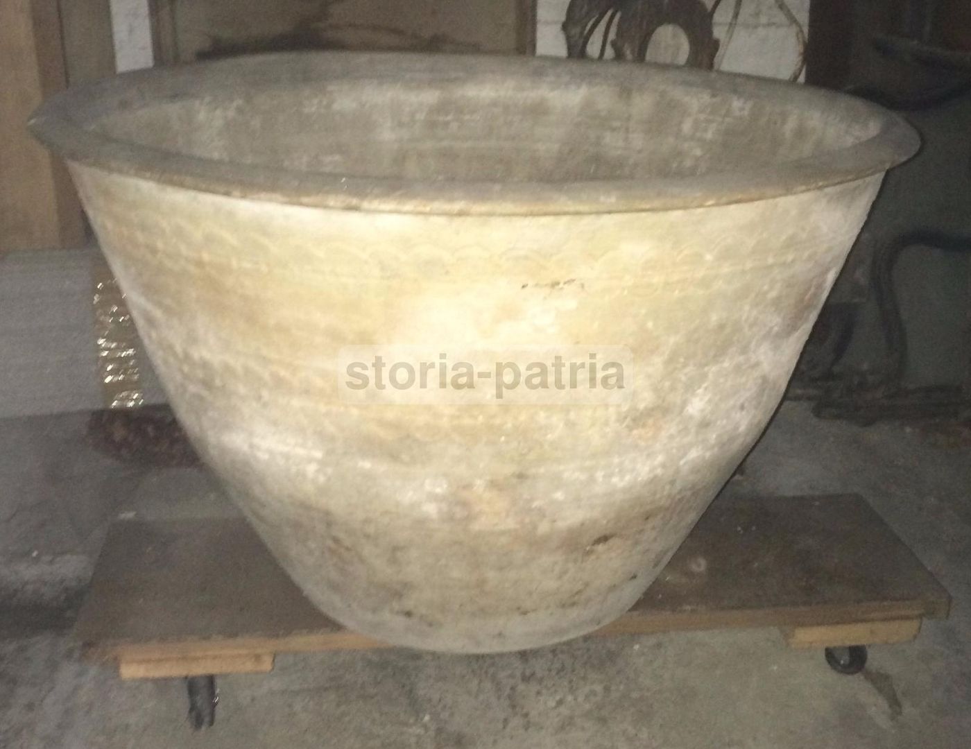 Grande Vasca Antica In Ceramica Dell'800, Artigianato Popolare