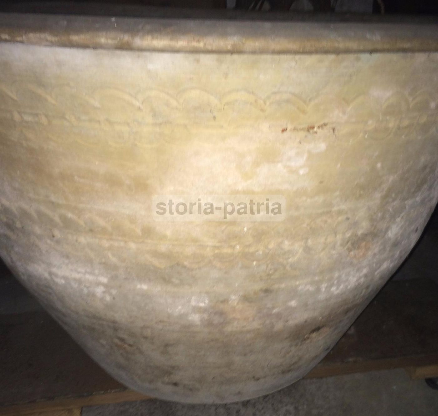 Grande Vasca Antica In Ceramica Dell'800, Artigianato Popolare