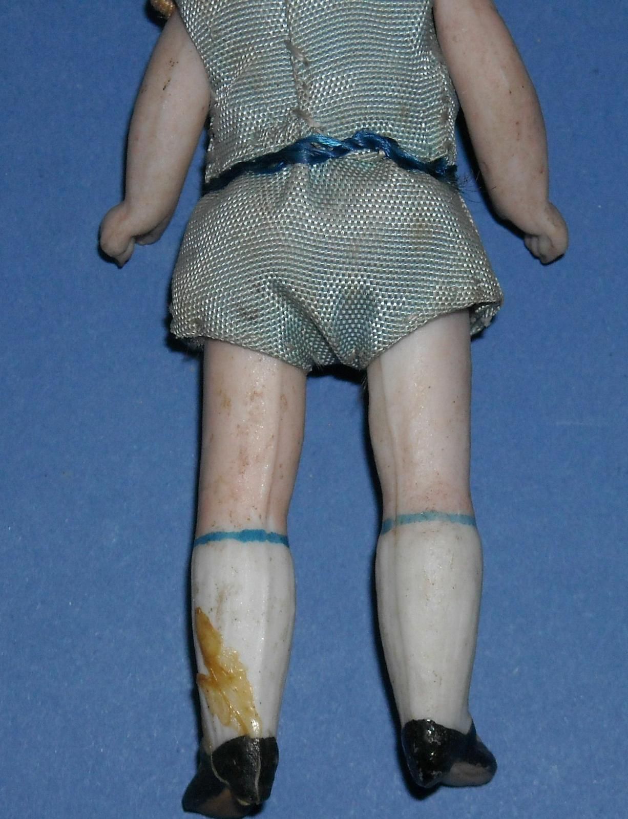 Bambola Antica Da Collezione In Porcellana Con Vestito Da Marinaretto