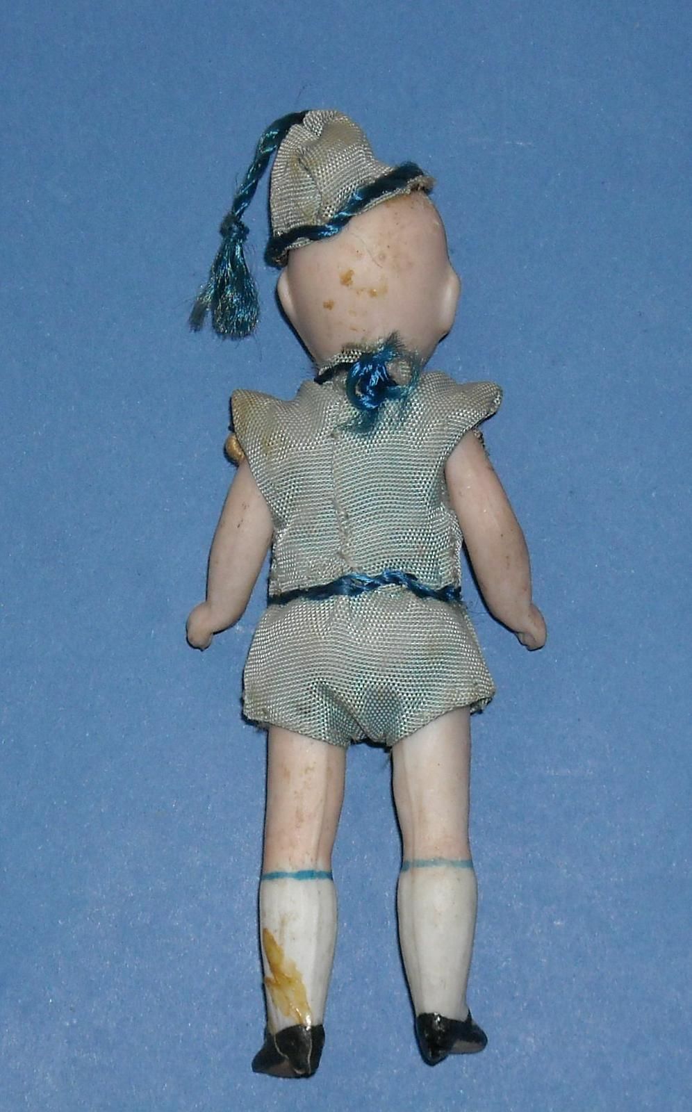 Bambola Antica Da Collezione In Porcellana Con Vestito Da Marinaretto