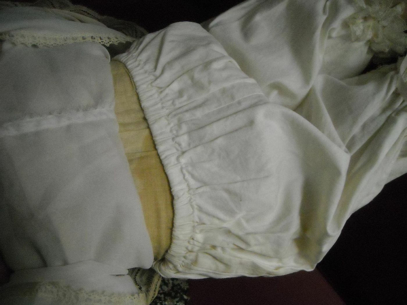 Antica Bambola d'Epoca Con Vestito E Cuffia, Anni '20, Cm 70