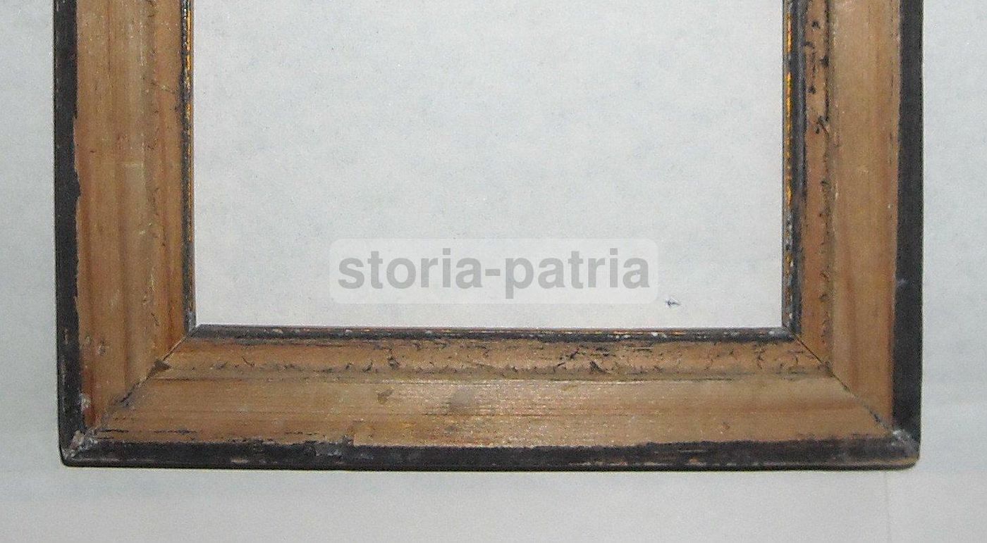 Cornice Antica Laccata E Dorata, Primo '900, 20x14,5 Cm