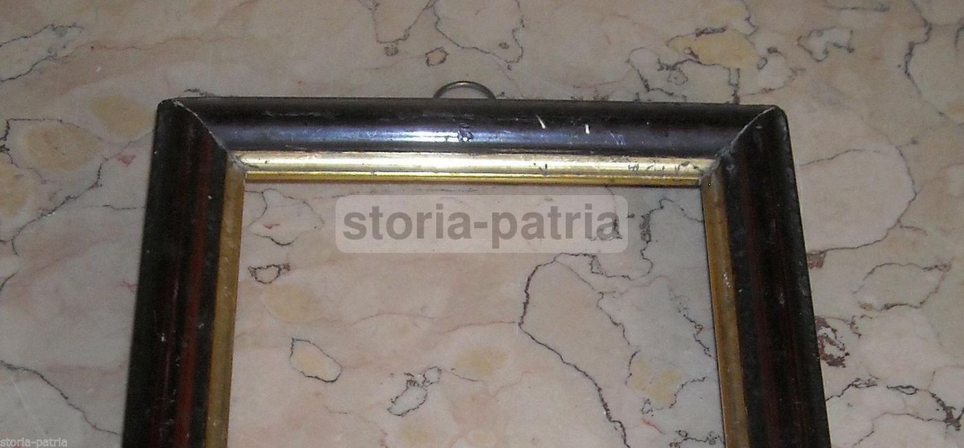 Antica Cornice In Legno Laccato Primo '900 (20x14,5 Cm)