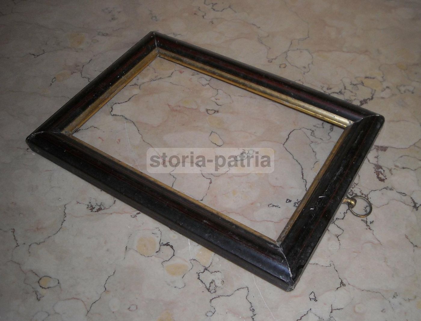 Antica Cornice In Legno Laccato Primo '900 (20x14,5 Cm)