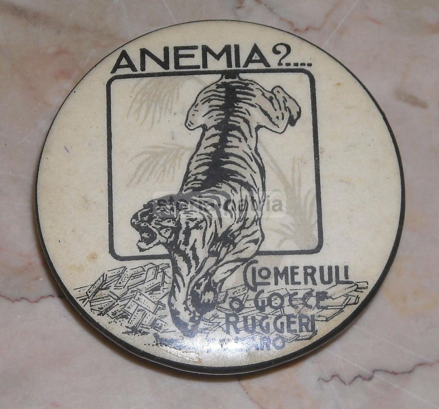 Pubblicità Farmacia Ruggeri Pesaro, Glomeruli O Gocce, Prima Metà Del '900