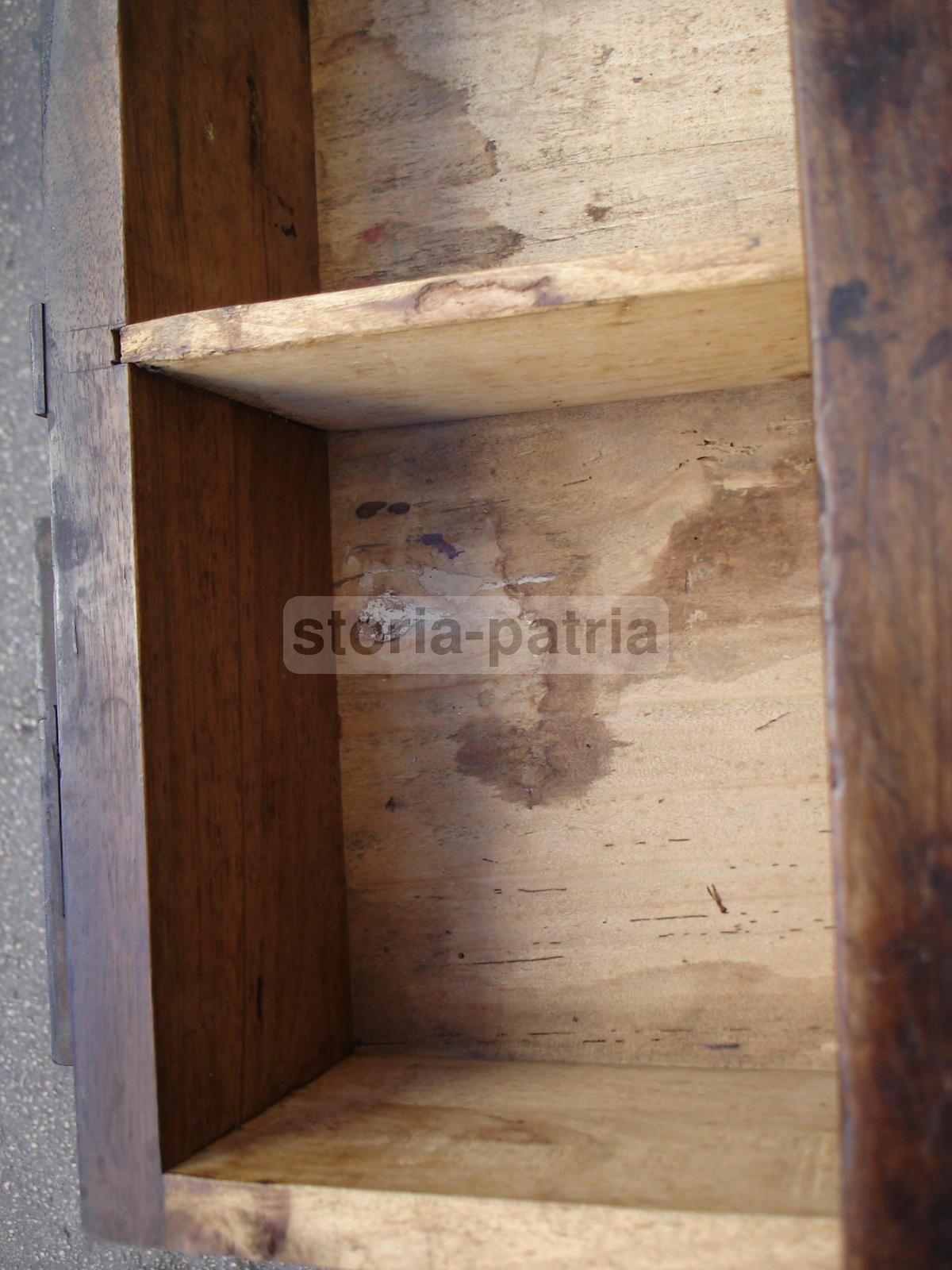 Scrivania Antica In Noce Massello Stile Direttorio, Fine XVIII   Inizio XIX Secolo