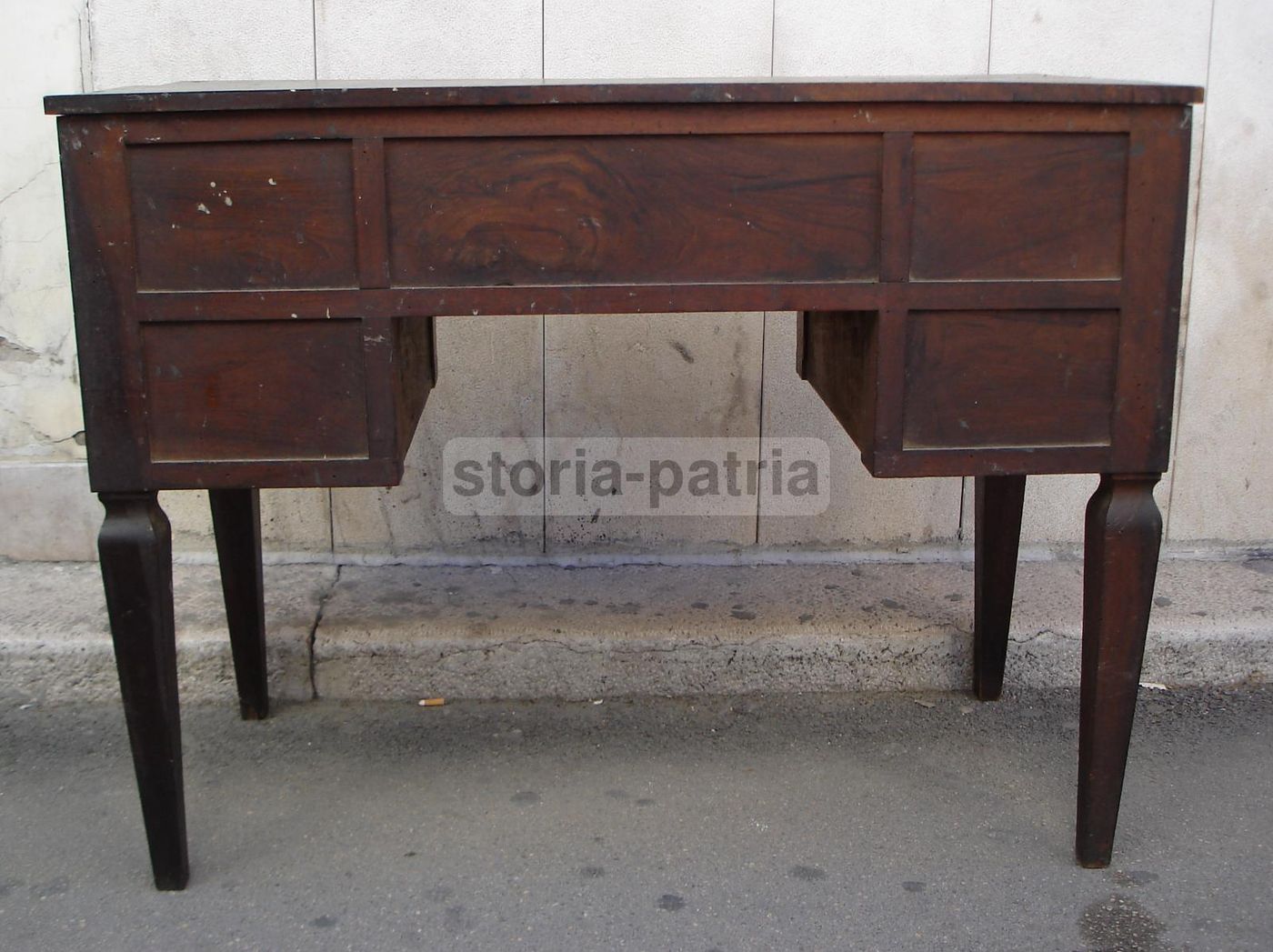 Antica Scrivania In Noce Massello Stile Direttorio (fine XVIII   Inizio XIX Secolo)