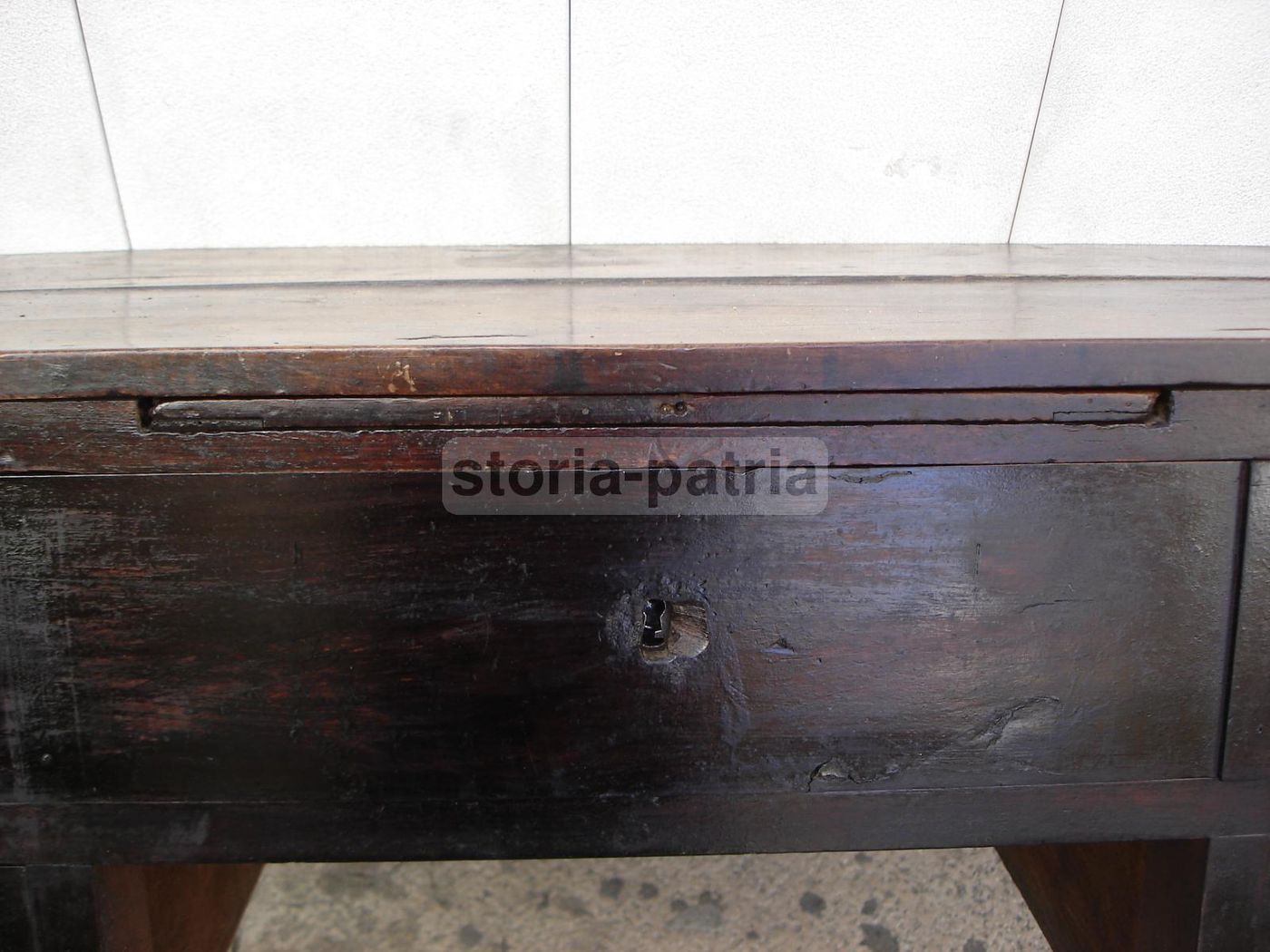 Antica Scrivania In Noce Massello Stile Direttorio (fine XVIII   Inizio XIX Secolo)