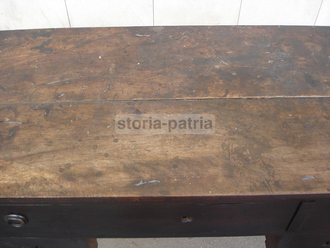 Antica Scrivania In Noce Massello Stile Direttorio (fine XVIII   Inizio XIX Secolo)