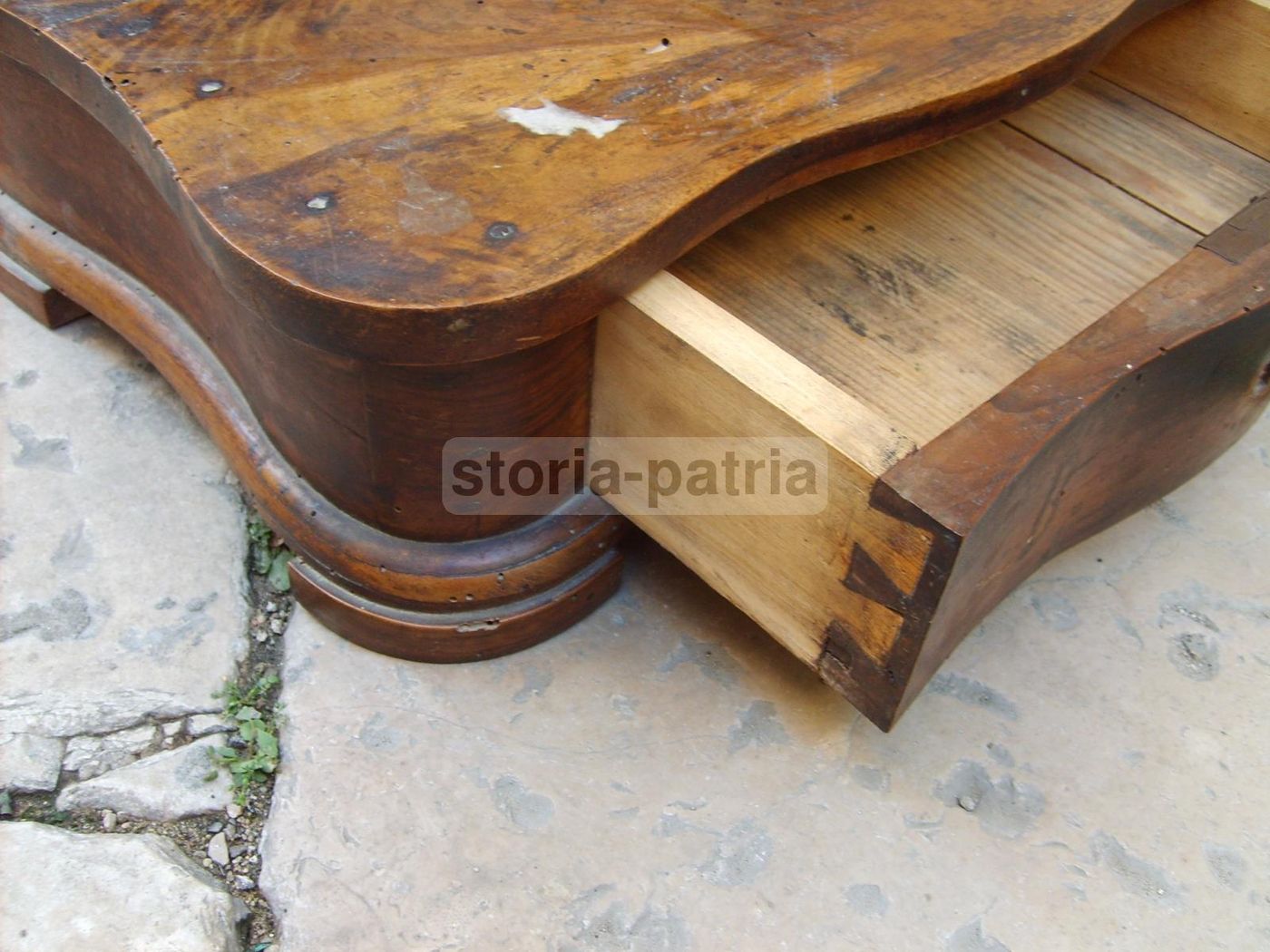 Antica Specchiera Da Toilette In Noce Massello Epoca 800 Napoletana