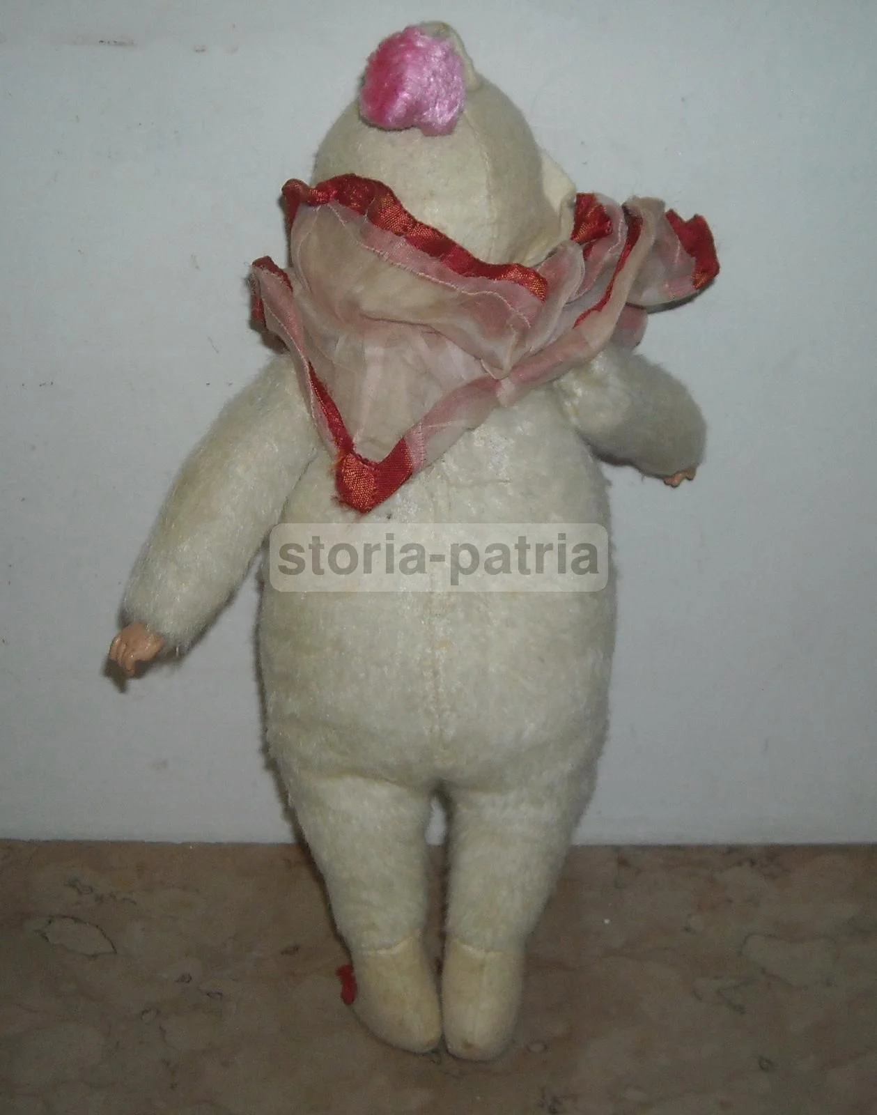 Period Doll 1920s-1930s with Voice Box and Christmas Dress