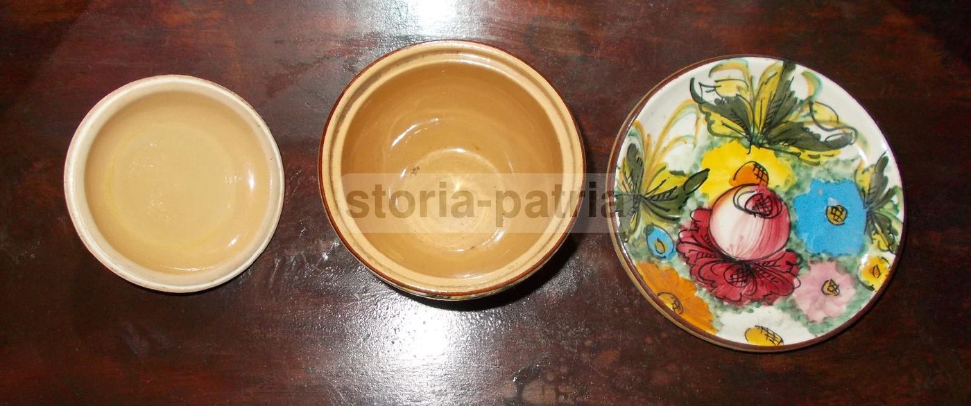 Ceramica Carrara Abruzzo Con Decoro Floreale Policromo, Epoca 1930