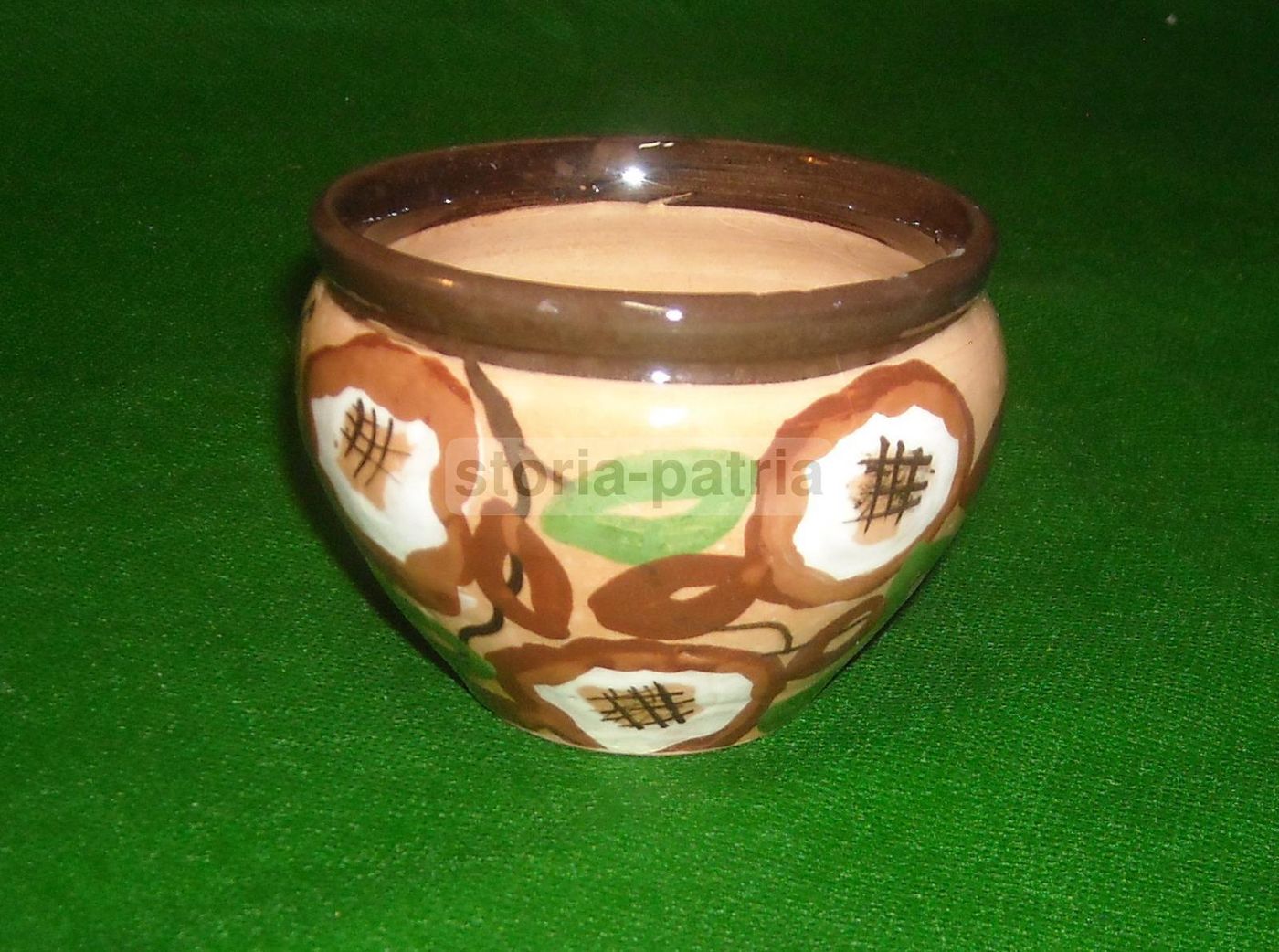 Vaso In Ceramica A Decoro Floreale Policromo, Circa 1930 1950