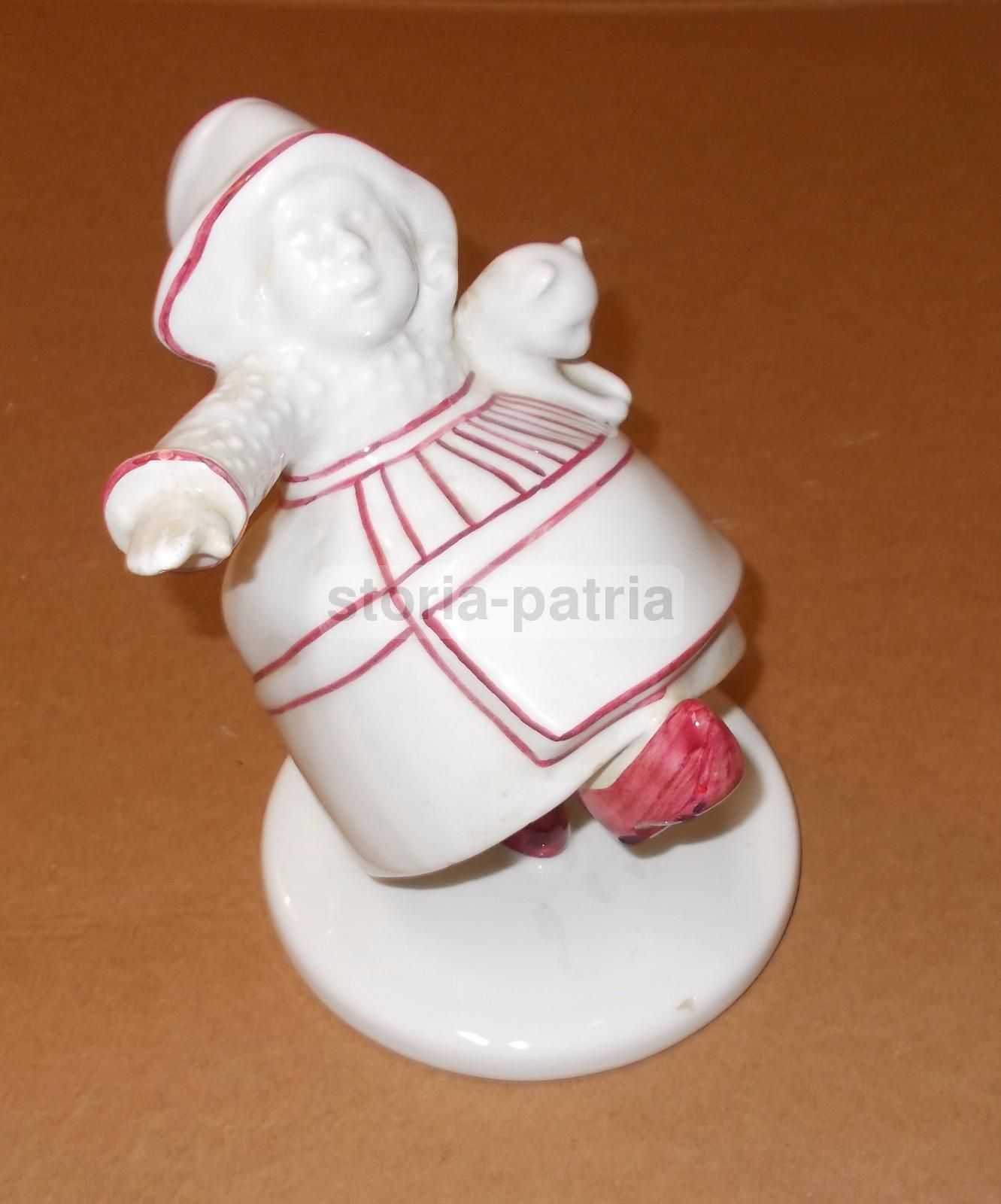 Ceramica Pubblicitaria Borsari 1986: Bambina Con Gatto, Parma