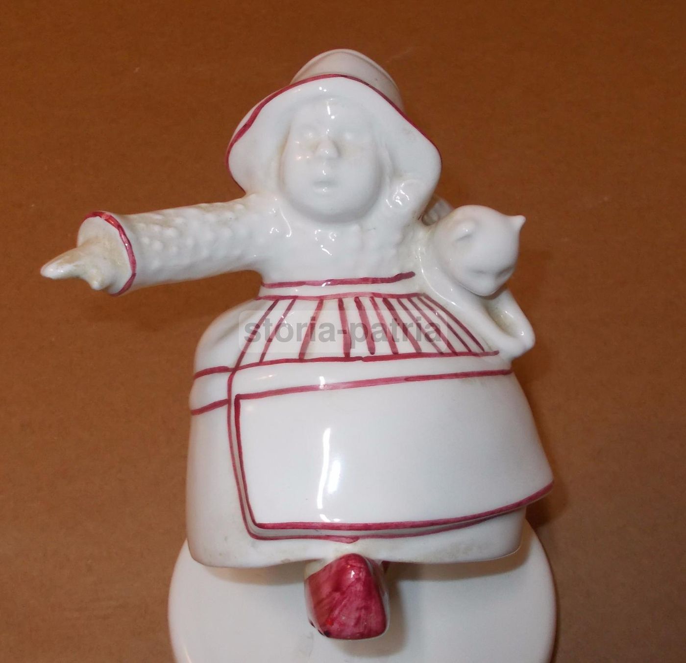 Ceramica Pubblicitaria Borsari 1986: Bambina Con Gatto, Parma