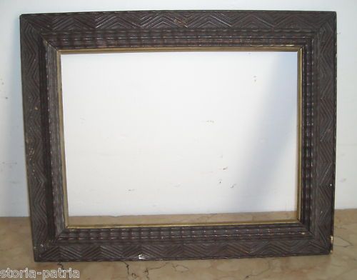Cornice d'Epoca Della Prima Metà Del Novecento Decorata E Zigrinata (30x24 Cm)