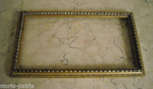 Cornice Antica In Legno Dorato, Prima Metà Del Novecento (36x21 Cm)