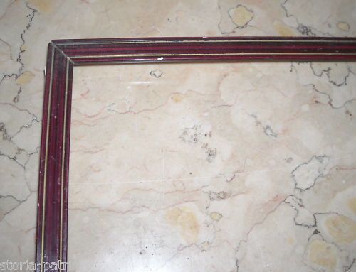 Cornice Antica Liberty E Déco In Legno Laccato Effetto Mogano, Anni '20
