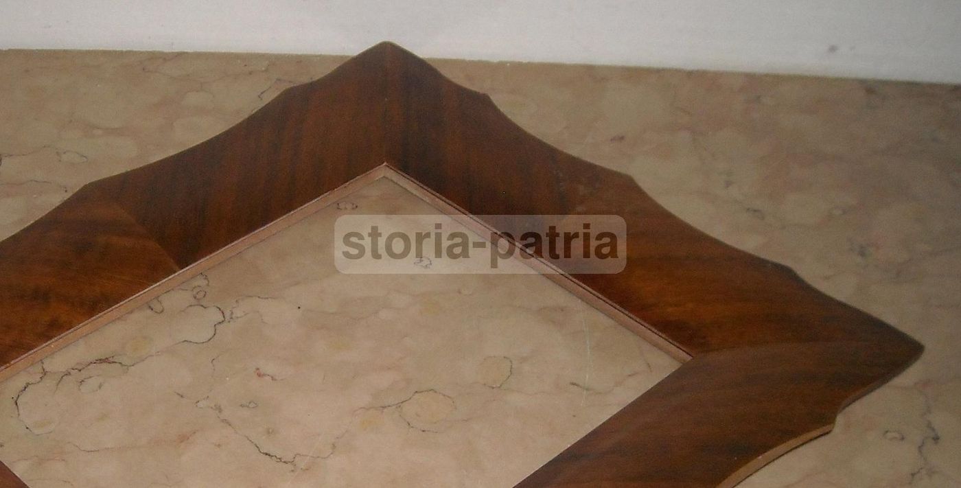 Cornice In Legno Impiallacciato Noce Epoca Decò Anni '30