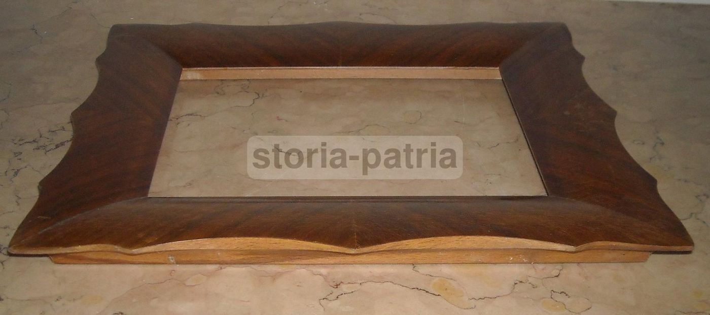 Cornice In Legno Impiallacciato Noce Epoca Decò Anni '30
