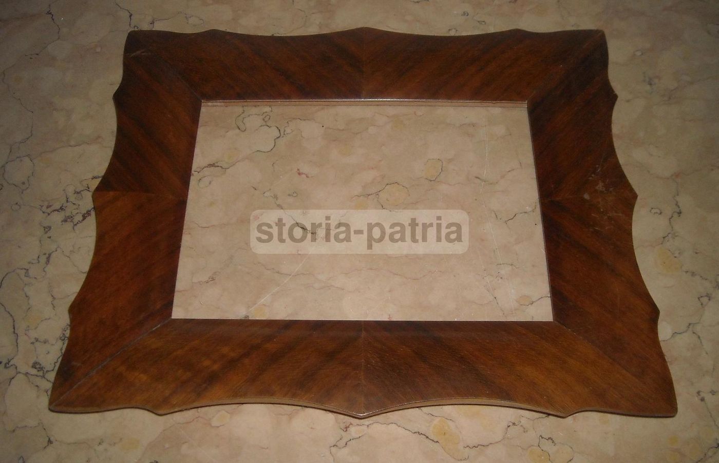 Cornice In Legno Impiallacciato Noce Epoca Decò Anni '30
