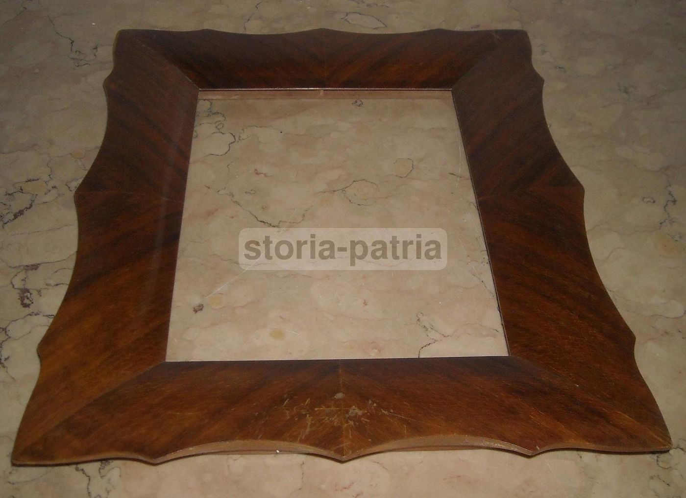 Cornice In Legno Impiallacciato Noce Epoca Decò Anni '30