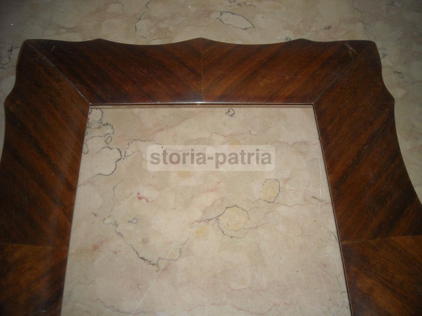 Cornice In Legno Impiallacciato Noce Epoca Decò Anni '30