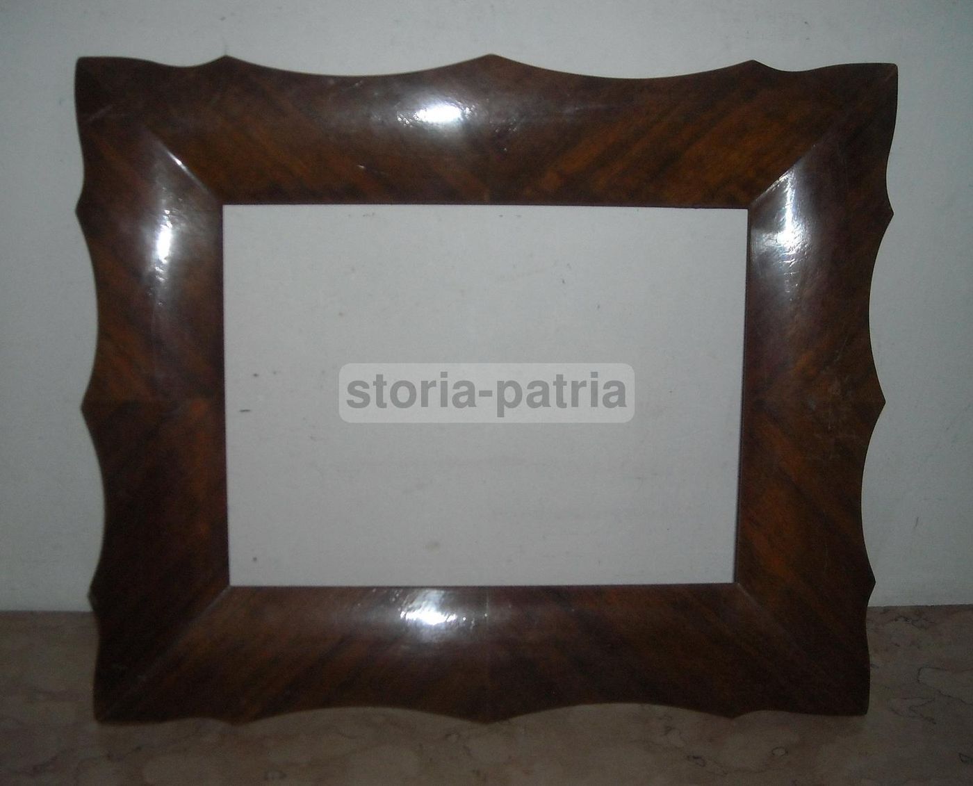 Cornice In Legno Impiallacciato Noce Epoca Decò Anni '30