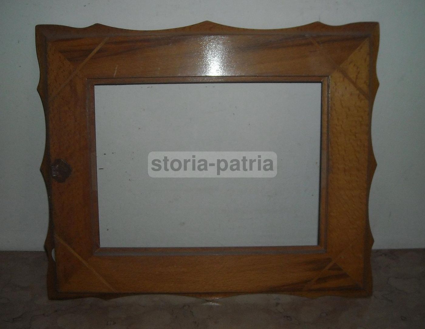 Cornice In Legno Impiallacciato Noce Epoca Decò Anni '30