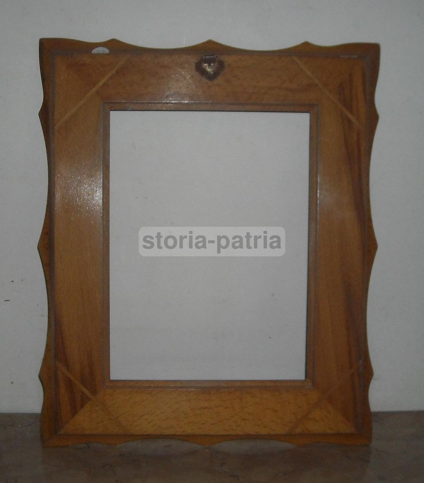 Cornice In Legno Impiallacciato Noce Epoca Decò Anni '30