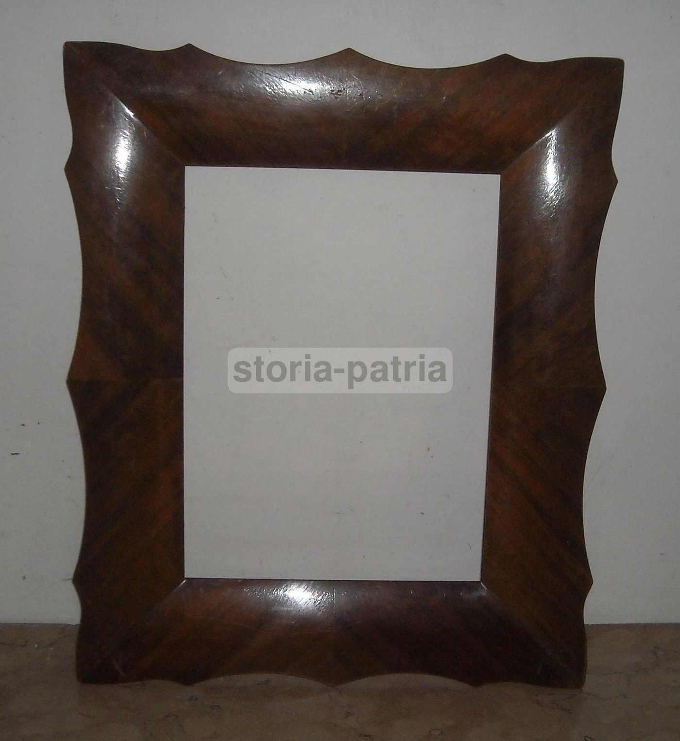 Cornice In Legno Impiallacciato Noce Epoca Decò Anni '30