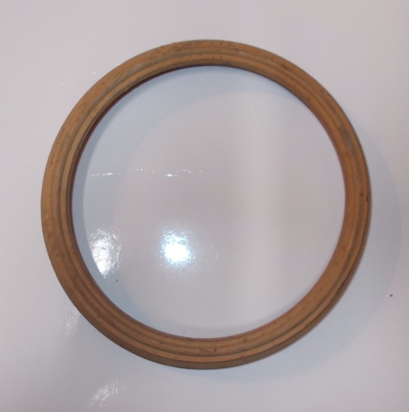 Cornice Rotonda In Legno Per Miniature, 18 Cm, Epoca '900