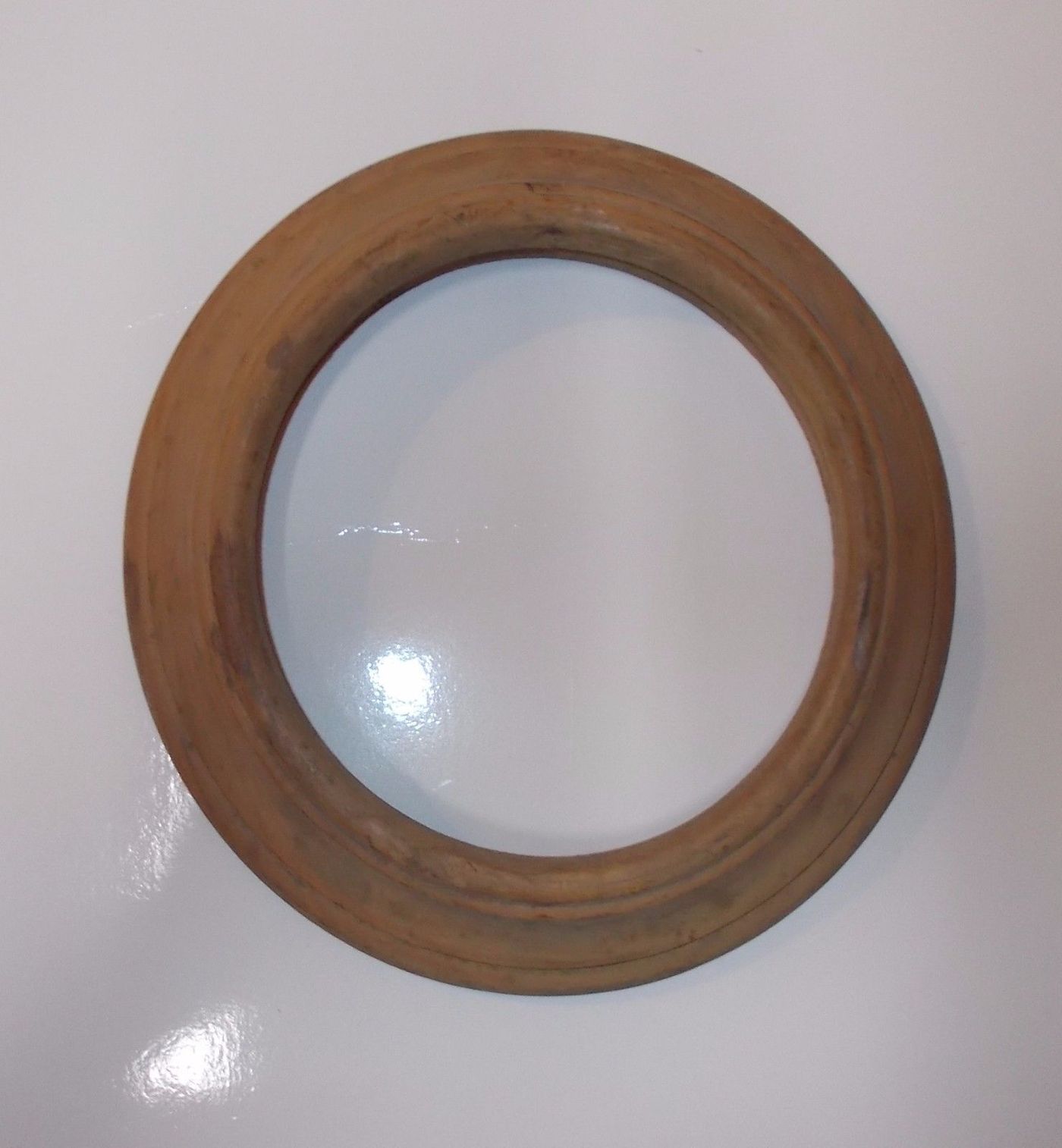 Cornice Rotonda In Legno Per Miniature, 19 Cm, Prima Metà Del '900