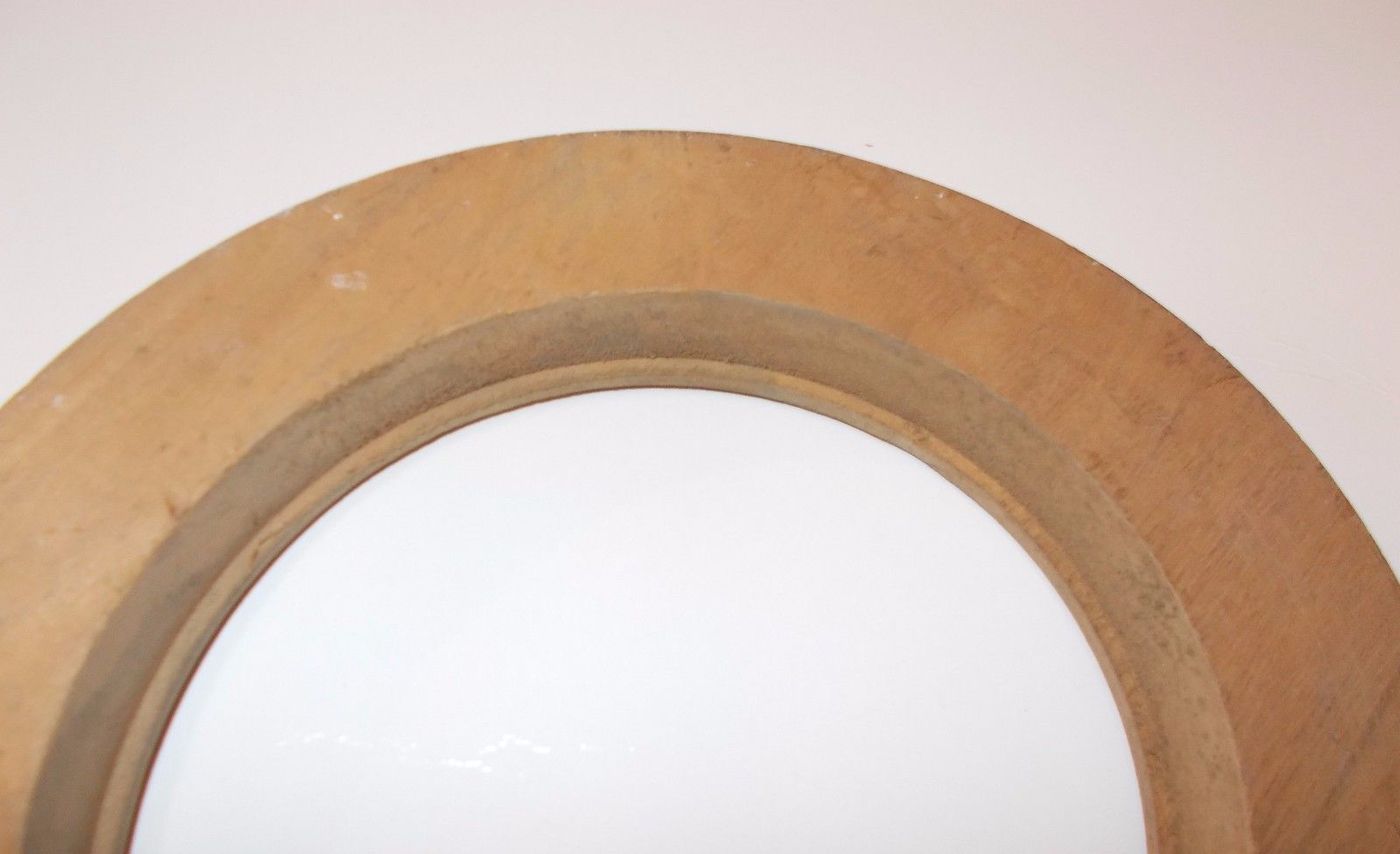 Cornice Rotonda In Legno Per Miniature, 19 Cm, Prima Metà Del '900
