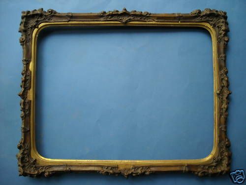 Antica Cornice Dorata Con Fregi Barocchi Metà 800 Cm 40x31,5