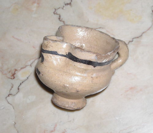 Mini Brocca Ceramica Antica Da Presepe, Puglia, Fine '800