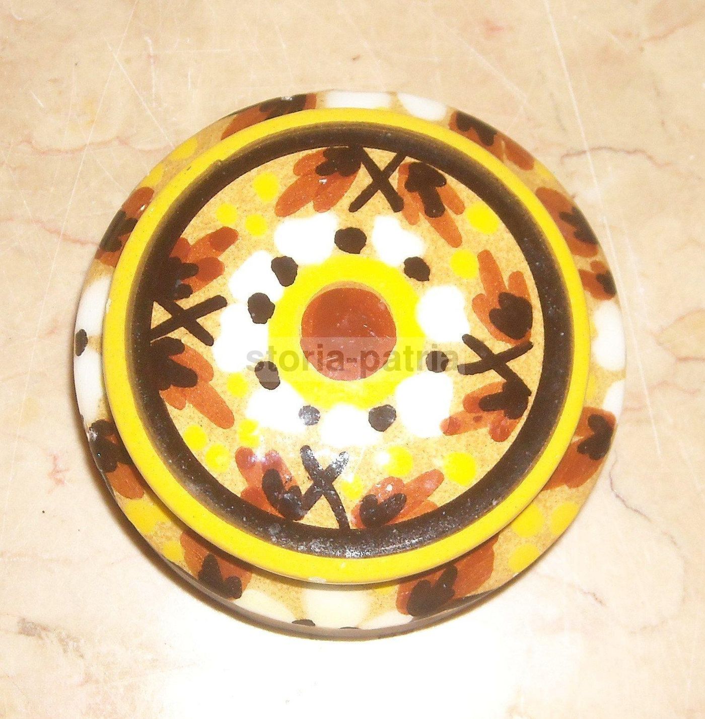 Scatola In Ceramica Decorata "Unica" Manifattura MCA, Anni 1920 1930