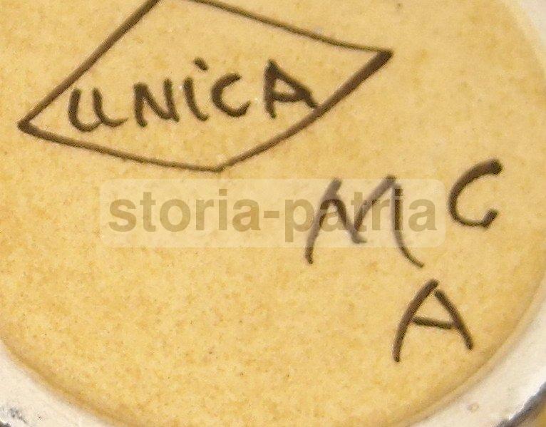 Scatola In Ceramica Decorata "Unica" Manifattura MCA, Anni 1920 1930