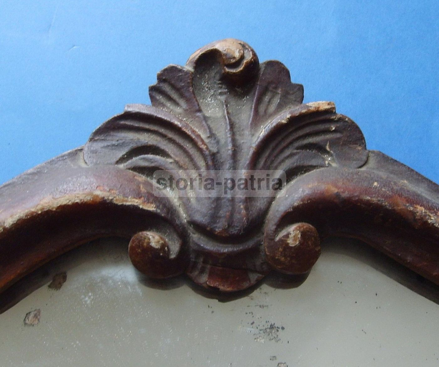Specchiera Antica In Legno Intagliato, Stile Anni '30