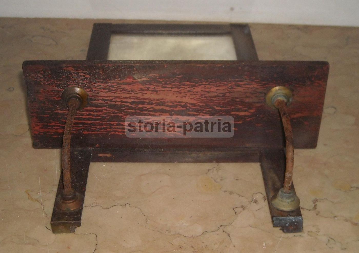 Specchiera Con Mensola Anni '20 Stile Liberty In Legno Laccato