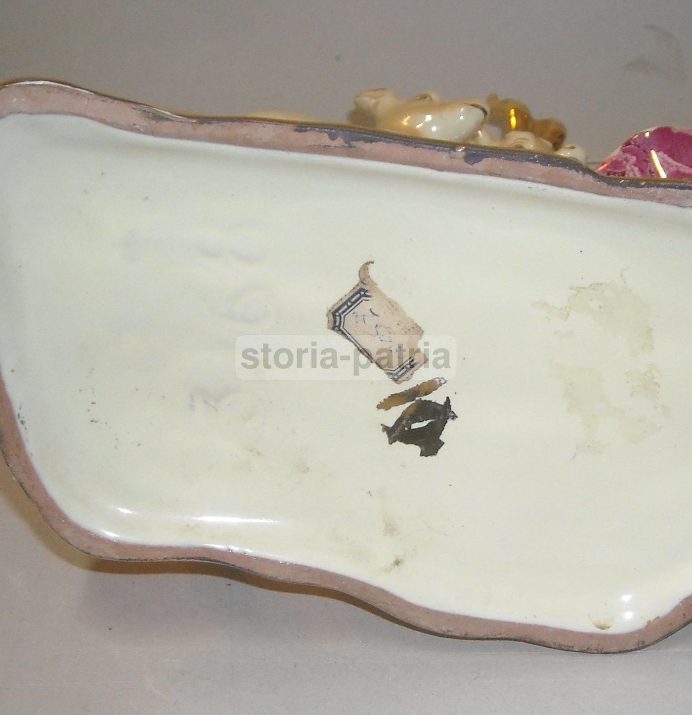 Scultura Ceramica Cerbiatti Con Vaso Portafiori Anni '40 '50