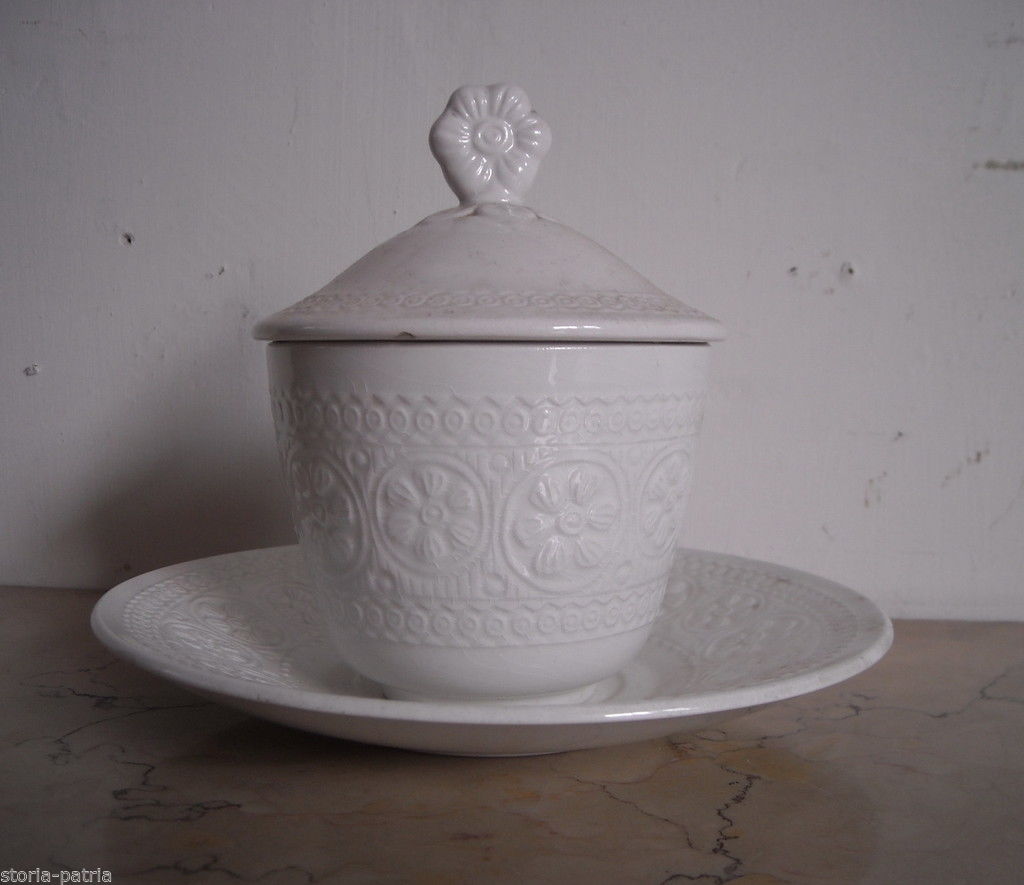 Zuccheriera Diamondstone Laveno In Ceramica Bianca Con Decoro Floreale
