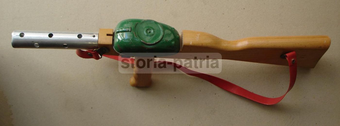Giocattolo d'Epoca Lima Con Manovella In Legno E Metallo