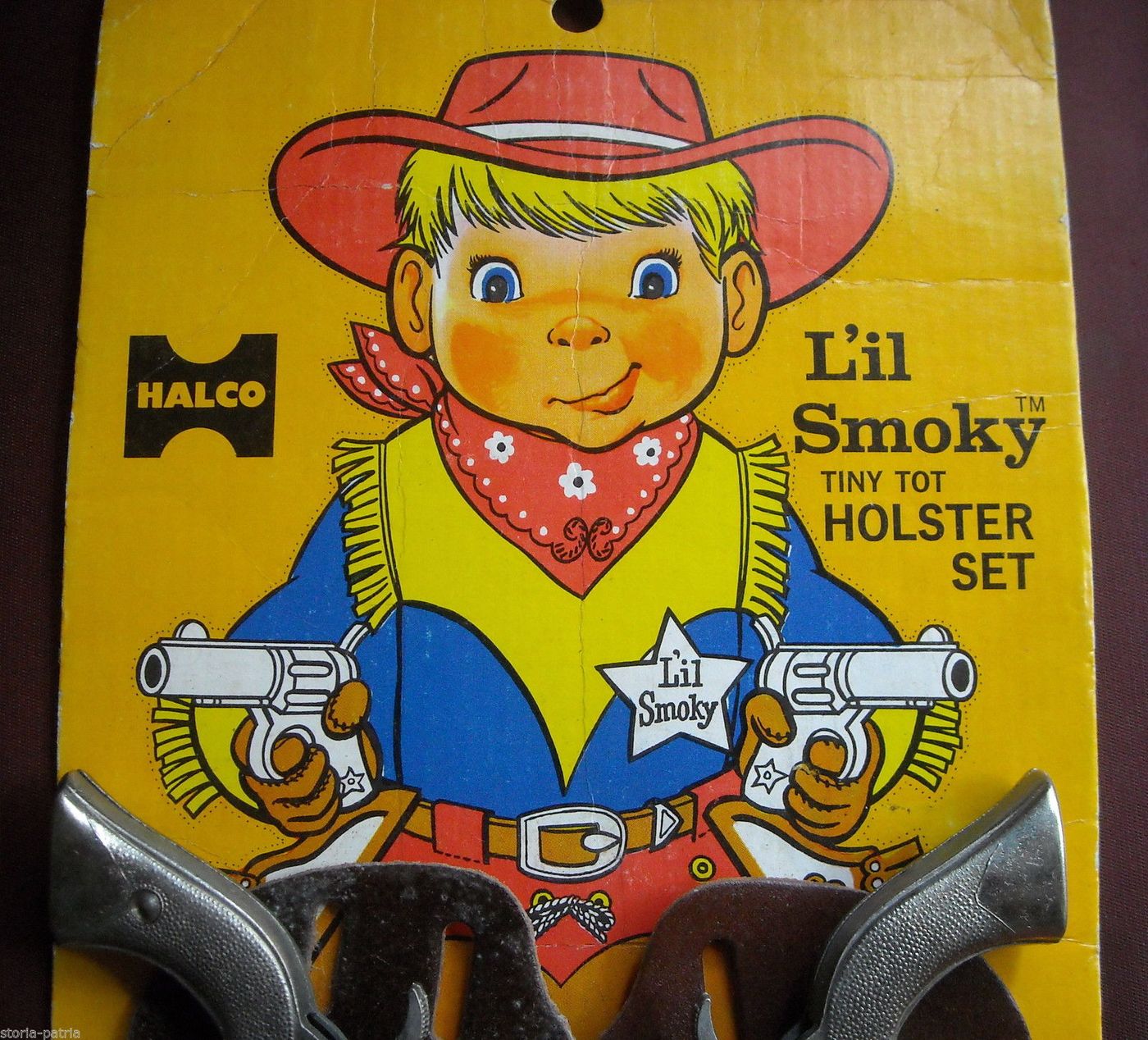 Giocattolo Vintage Sceriffo L'Il Smoky Halpern Holster Set Anni 50