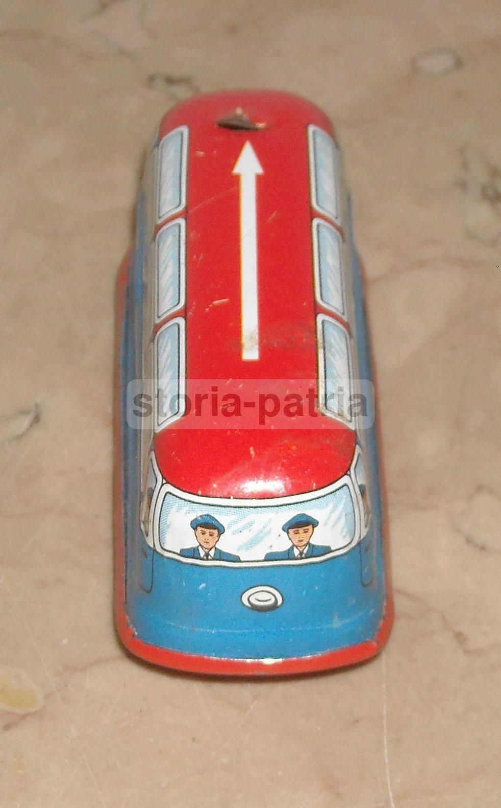 Tram Giocattolo In Latta, Made In Western Germany, Anni '50, Meccanismo A Corda