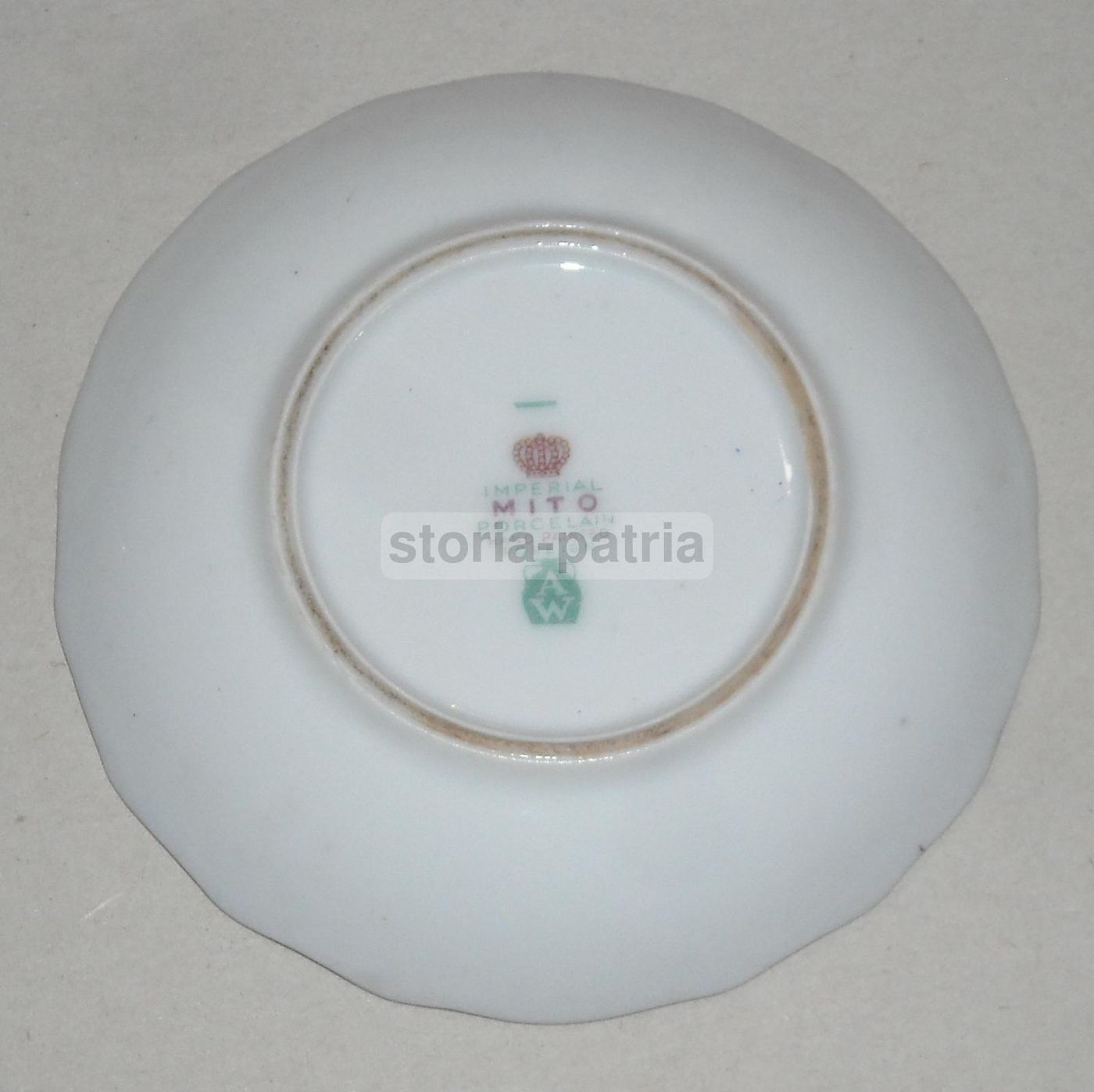 Piattino Porcellana Imperial Mito Decorato Blu Oro Anni '50