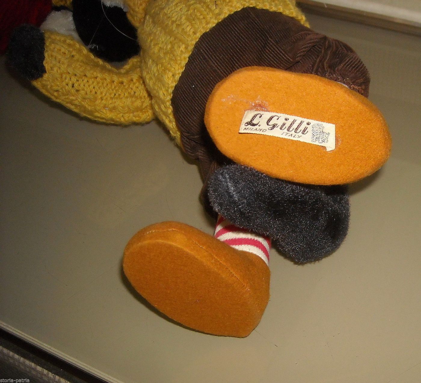 Pupazzo Gatto d'Epoca L. Gilli Milano Anni '50 Peluche Vestito