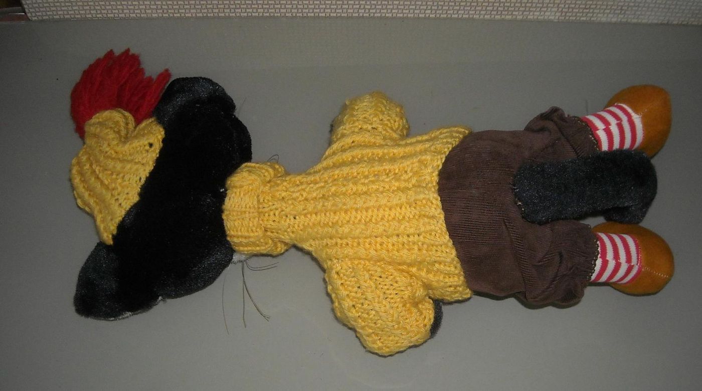 Pupazzo Gatto d'Epoca L. Gilli Milano Anni '50 Peluche Vestito